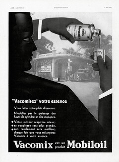 Mobiloil (Motor Oil) 1934 Lupa