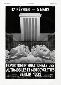 Exposition Internationale des Automobiles, Berlin 1939 Poster Art