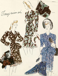 Ducharne & Staron 1943 "Robes Imprimées" Summer Dresses