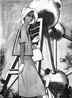 Grès 1958 Atomium, Exposition Universelle de Bruxelles, Pierre Mourgue
