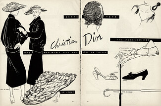 Christian Dior 1952 Martingale, Serre-tête, Jonc, Accessoires... Dagand
