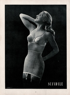 Scandale 1949 Girdle, Bra, Photo Deval 878