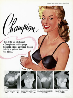 Lou (Lingerie) 1954 Champion, Bra, Brénot