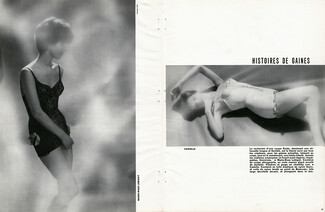 Histoires de Gaines, 1961 - Girdles, Marie-Rose Lebigot, Cadolle... Photo Georges Saad, 4 pages, 4 pages
