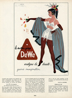 DéWé (Lingerie) 1954 Bra, Girdle, Tights Hosiery, Walz