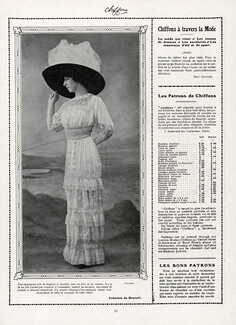 Drecoll 1910 Robe de lingerie et dentelle, Photo Félix