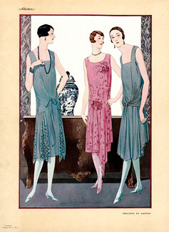 Philippe et Gaston 1926 Planche Hors-texte, Fashion Illustration