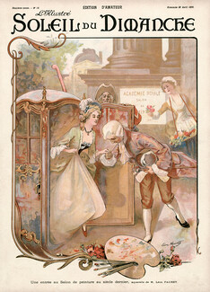Léon Fauret 1899 "Entrée au Salon de peinture", Soleil du Dimanche Cover