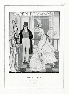 Fernand Simeon 1917 "Vision d'Hier" Chez Zéphire Marchande de Modes