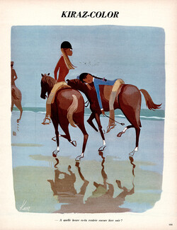 Edmond Kiraz 1968 Horses on the Beach, Sleeping