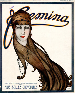 Gosé 1913 "Les Plus Belles Chevelures" Femina cover, Hairstyle