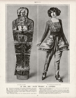 Mrs Carl Leyel & Mrs de Meyer 1913 Le Bal des "Nuits Arabes" à Londres, Egyptian Mummy Costume Disguise