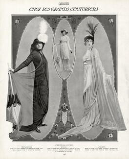 Lucile (Lady Duff Gordon) 1913 Veuve Joyeuse, Sylvia, Aphrodite Evening Gown