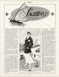 Le Yachting, 1913 - Henry Fournier, Text by Lily Jean-Nouguès