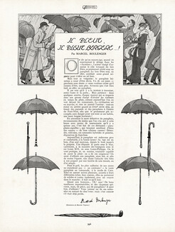 Il pleut, il pleut bergère... !, 1913 - Parapluies Maurice Taquoy, Texte par Marcel Boulenger