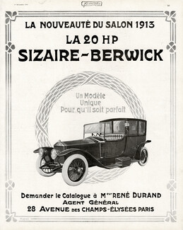 Sizaire-Berwick 1913