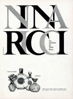 Nina Ricci (Perfumes) 1968 L'Air du Temps & Capricci, Nicolas Sagesse 207