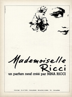 Nina Ricci (Perfumes) 1968 Mademoiselle Ricci, Nicolas Sagesse 201