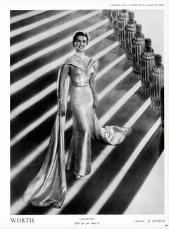 Worth (Perfumes) 1952 Je reviens, Evening Dress Worth