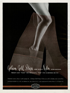 Gotham (Hosiery) 1946 Gold Stripe Nylon