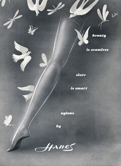 Hanes (Hosiery, Stockings) 1948 Bobri, Birds