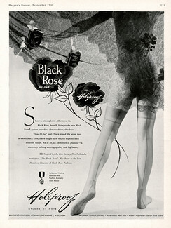 Holeproof (Hosiery) 1950 Black Rose, Stockings