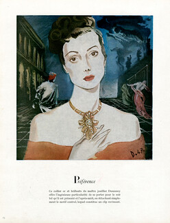 Dusausoy 1947 Necklace-clip, André Delfau