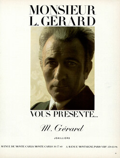 Monsieur L. Gérard, 1971 - Joaillier Photos Stefano Miceli, Text by P. L. F., 2 pages