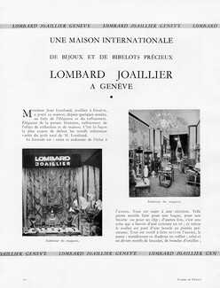Lombard Joaillier à Genève, 1955 - Bijoux et Bibelots Précieux, Text by R. B., 6 pages