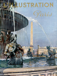 Place de la Concorde, Paris 1938 L'Illustration Cover, L. Lefébure