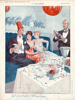 Henry Fournier 1930 La Douloureuse, Champain, Restaurant