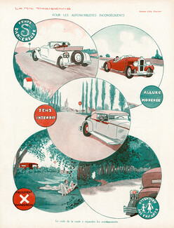 Henry Fournier 1930 Sécurité routière, Signalisation