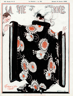 René Vincent 1922 Manteau du Soir, Evening Coat, Art Deco Elegante
