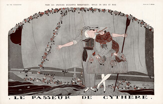 Charles Martin 1922 Le Passeur de Cythère, Estampe Romantique
