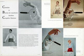 Boutons de manchettes féminins 1955 Bijoux Sterlé, Jean Schlumberger, Verdura, Photos Guy Bourdin