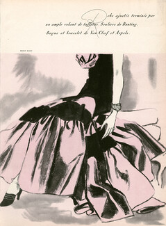 Maggy Rouff 1937 Evening Gown, Bracelet Van Cleef & Arpels, Pierre Mourgue