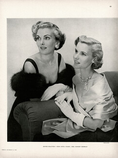 Harry Winston 1948 Miss Anita Colby & Mrs Robert Riordan, Photo John Rawlings