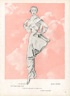 Jean Dessès 1949 écharpe drapée, Evening Gown, Pierre Mourgue