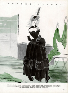 Robert Piguet 1947 Evening Gown, Demachy, Edwige Feuillère