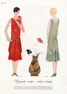 Premet 1926 Robes pour Brune et Blonde, Georges Lepape