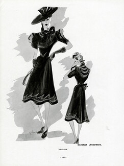 Marcelle Landovska (Couture) 1939 Schompré