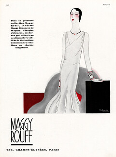 Maggy Rouff 1929 Evening Gown Paul Valentin, Art Deco