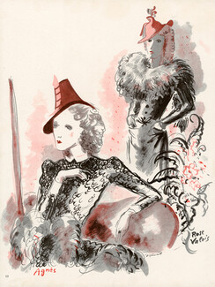 Madame Agnès, Rose Valois 1937 Autumn Hats, Dignimont