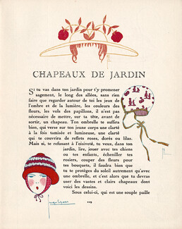 Chapeaux de Jardin, 1913 - Georges Lepape, Texte par Jean-Louis Vaudoyer, 4 pages