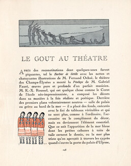Le Goût au Théâtre, 1913 - A. E. Marty Russian Ballet, Roerich, Nijinsky, La Gazette Du Bon Ton, Text by Lise Léon Blum, 3 pages