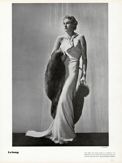Lucien Lelong 1934 Evening Gown, Harry Meerson, Bianchini Férier, Boucheron