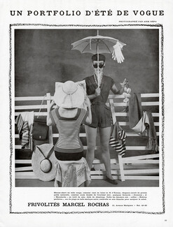 Marcel Rochas Frivolités 1951 Beachwear, Blouse-short, Photo Arik Népo