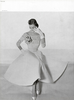Robert Piguet 1951 Robe à Danser, Dognin, Bianchini Férier, Photo Rawlings