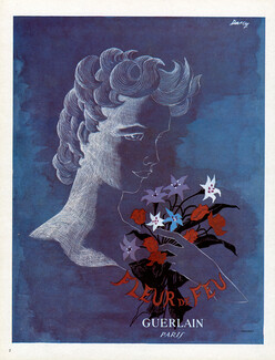 Guerlain (Perfumes) 1949 "Fleur de Feu" Darcy