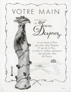 Jean Desprez (Perfumes) 1945 Votre Main... 17 rue de la Paix